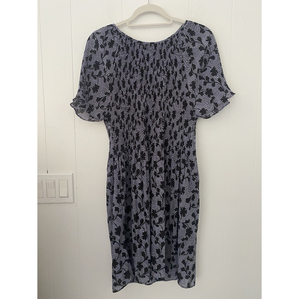 MICHAEL KORS Women's Dress Pleated/Ribbed Floral Lined Relaxed Sz XL $150